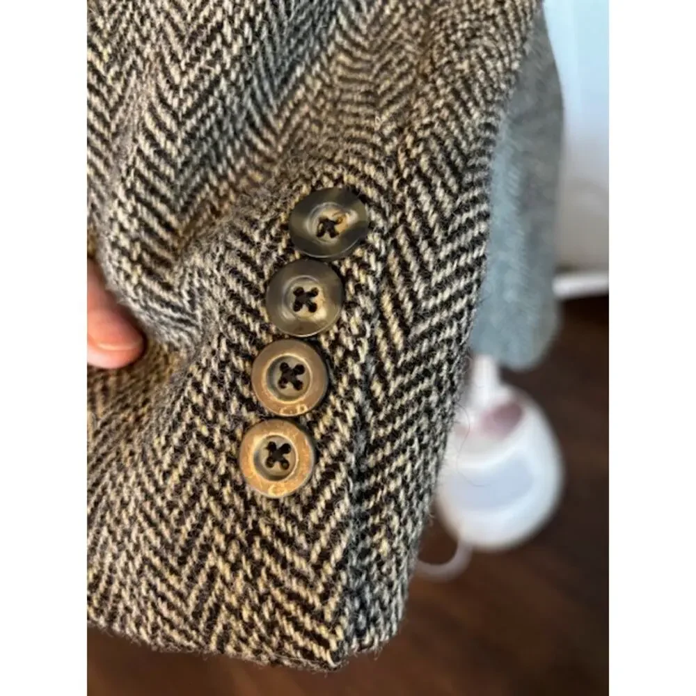Vintage Harris‎ Tweed x Hunt Club Pure Scottish Wool Blazer Jacket 46 Regular